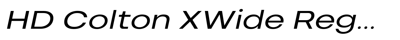 HD Colton XWide Regular Italic